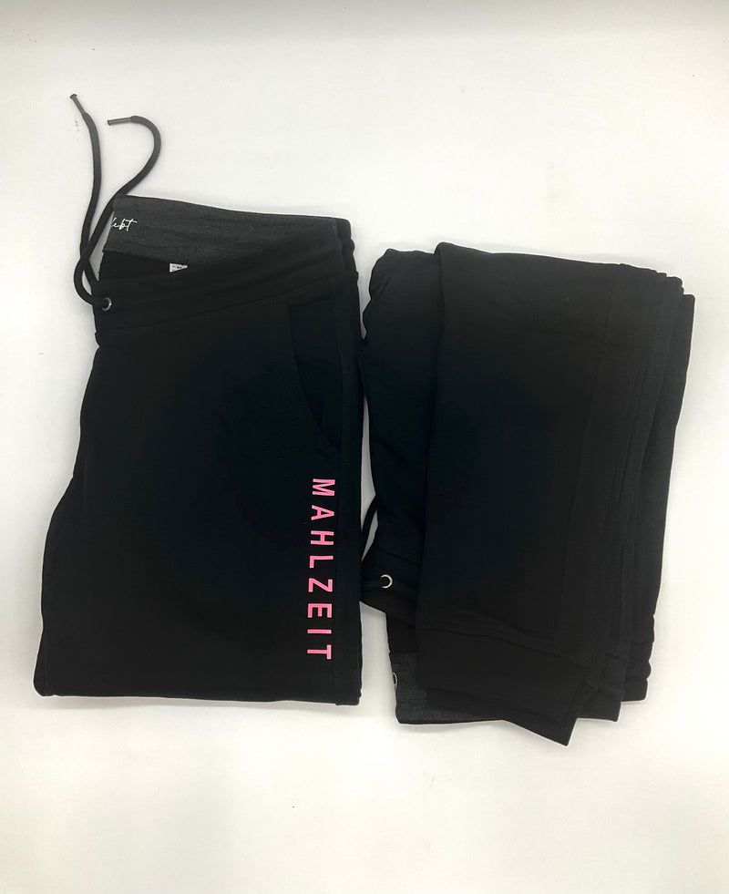 Jogginghose „Mahlzeit“ black and pink