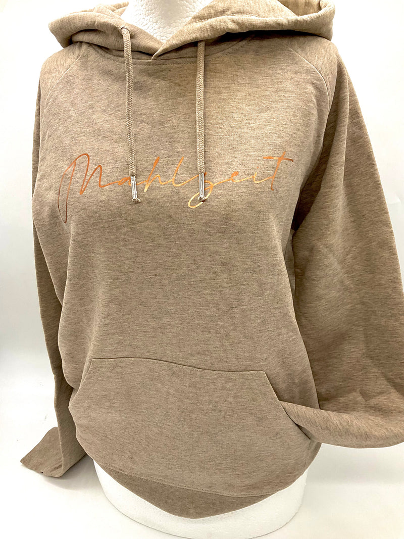 „Mahlzeit“ Damen Hoodie, Sand