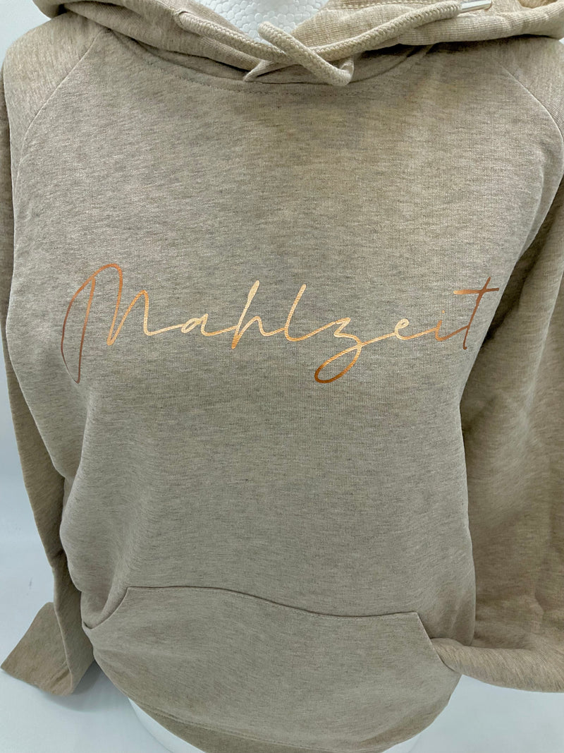 „Mahlzeit“ Damen Hoodie, Sand