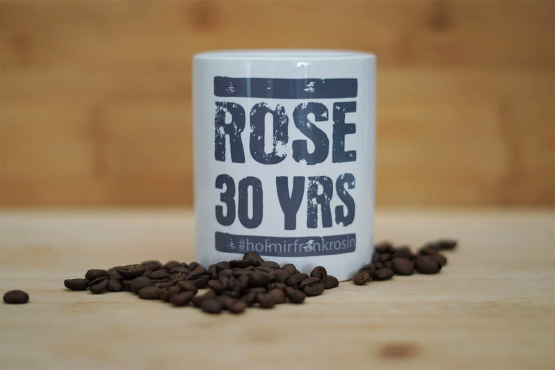 Kaffeetasse Rose 30 YRS - Weiß-Grau